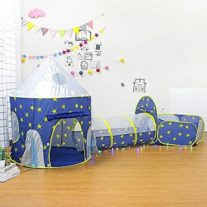 3 In 1 Spaceship Toddler Crawl Tunnel Playhouse Tent