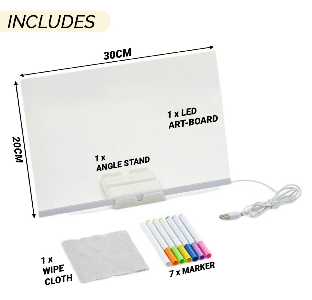 3D LED Acrylic Art Board - Kiddiez Corner