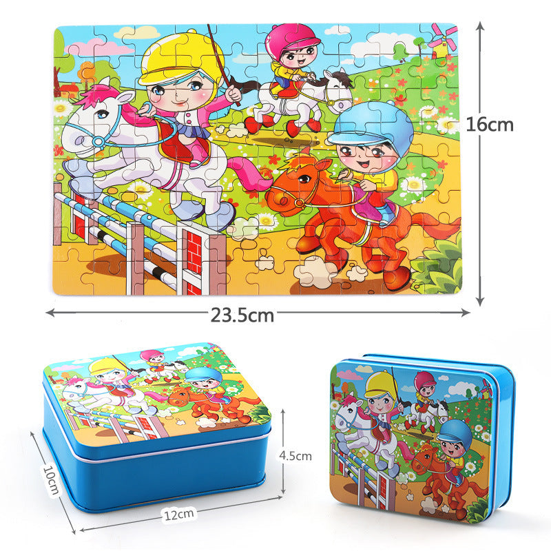 80PCS wooden educational toys educational puzzle