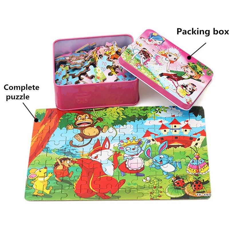 80PCS wooden educational toys educational puzzle