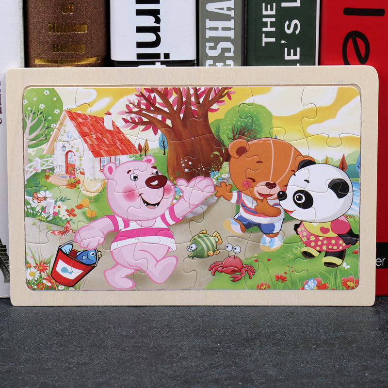 80PCS wooden educational toys educational puzzle
