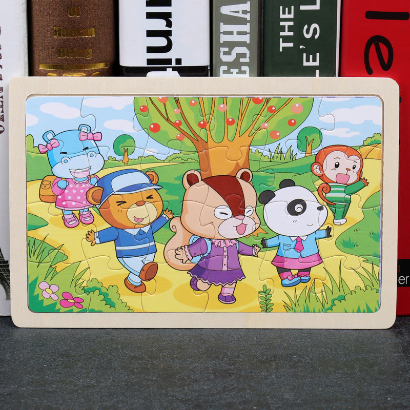 80PCS wooden educational toys educational puzzle