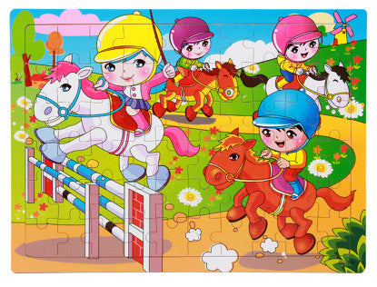 80PCS wooden educational toys educational puzzle