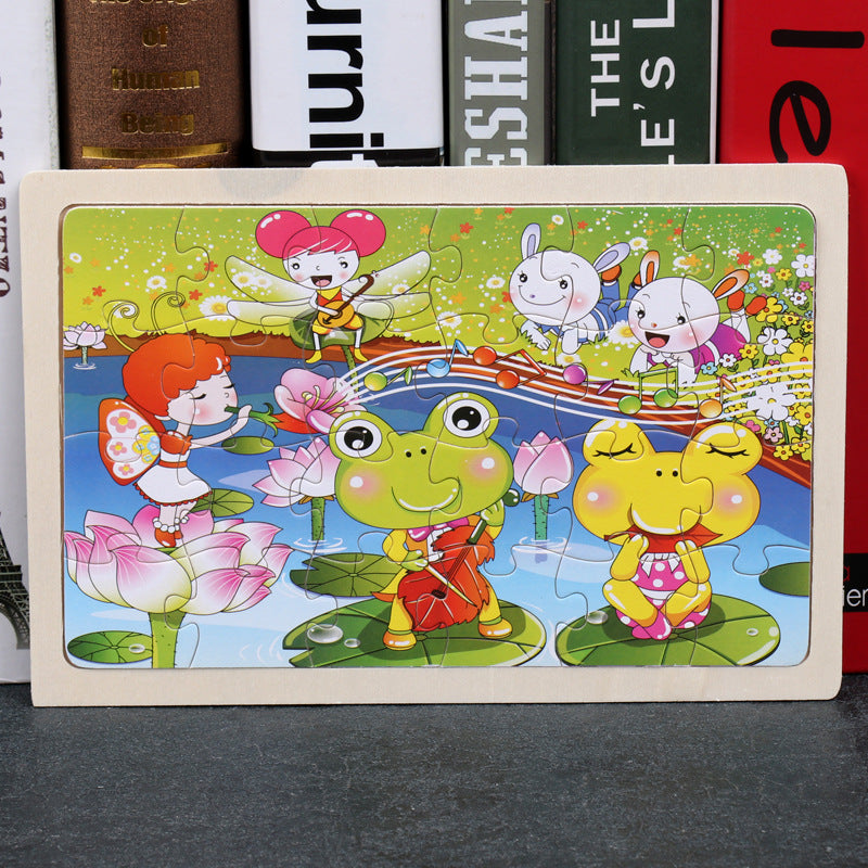 80PCS wooden educational toys educational puzzle