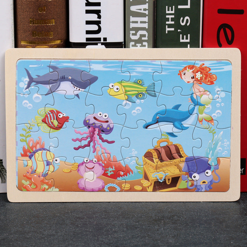 80PCS wooden educational toys educational puzzle