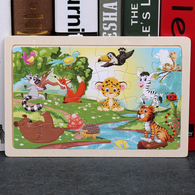 80PCS wooden educational toys educational puzzle