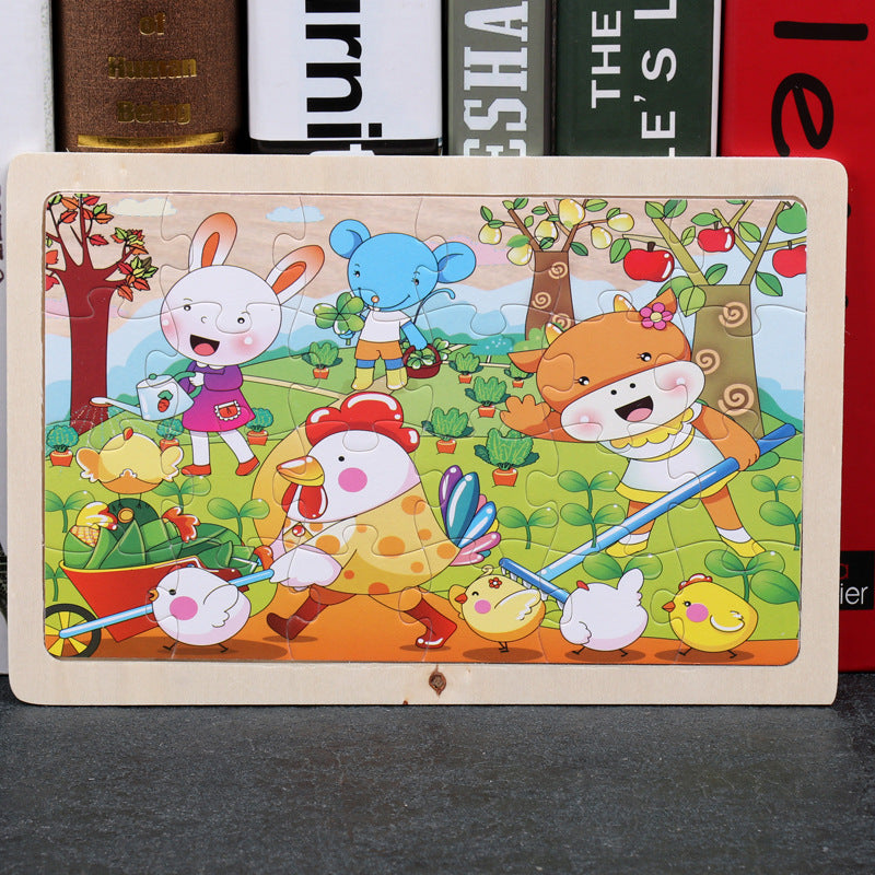 80PCS wooden educational toys educational puzzle