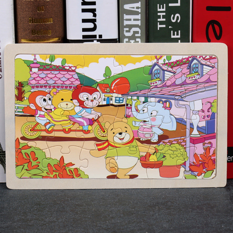 80PCS wooden educational toys educational puzzle