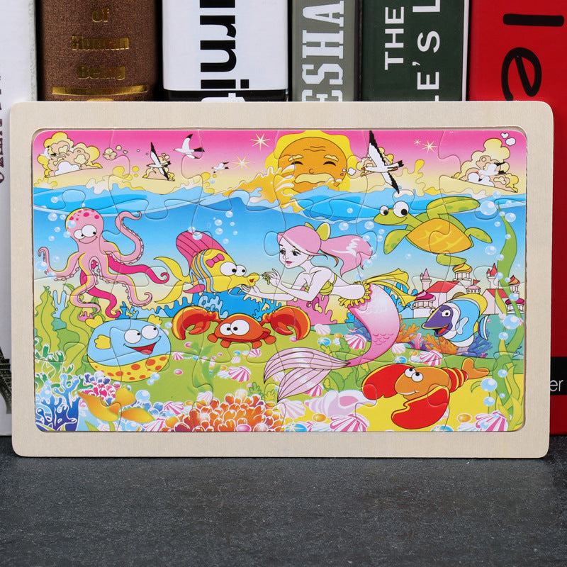 80PCS wooden educational toys educational puzzle