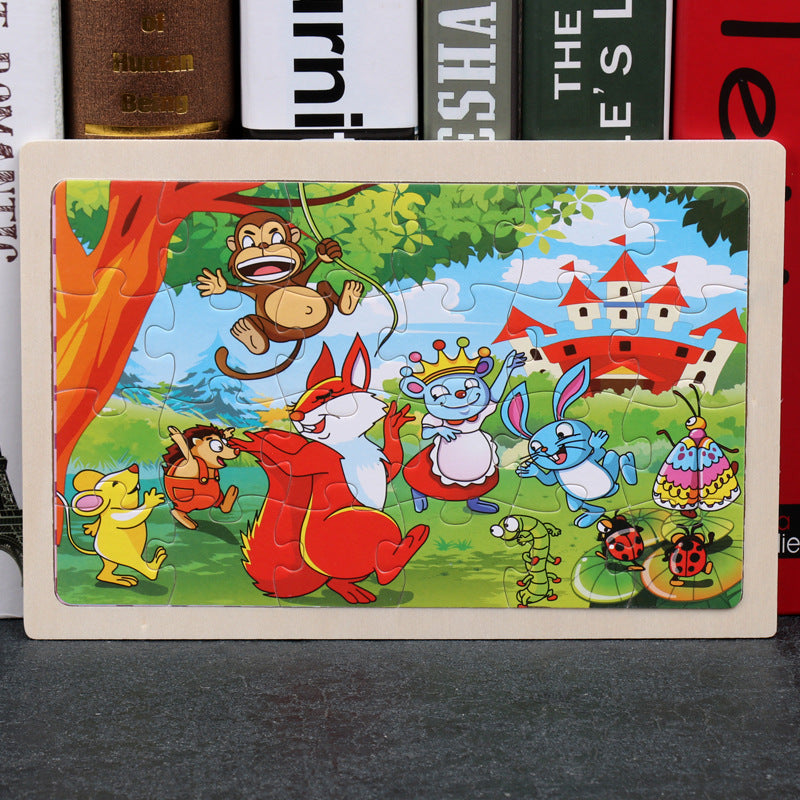80PCS wooden educational toys educational puzzle