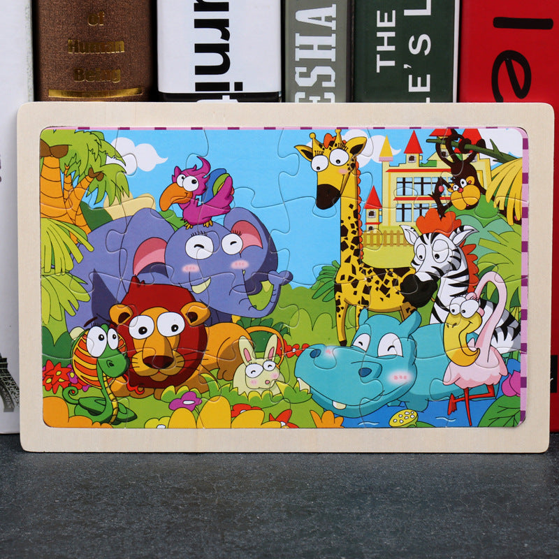 80PCS wooden educational toys educational puzzle