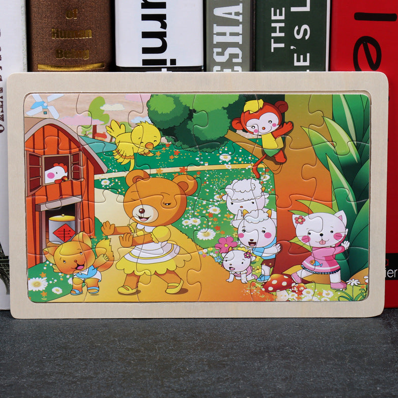 80PCS wooden educational toys educational puzzle