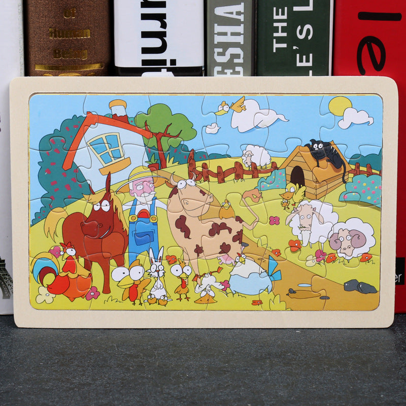 80PCS wooden educational toys educational puzzle