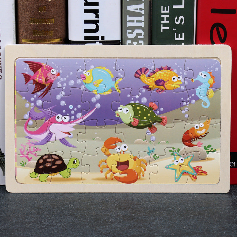 80PCS wooden educational toys educational puzzle