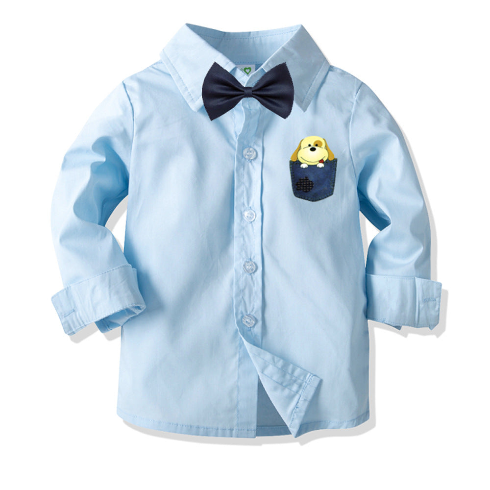 Baby boy long sleeve buttoning shirt