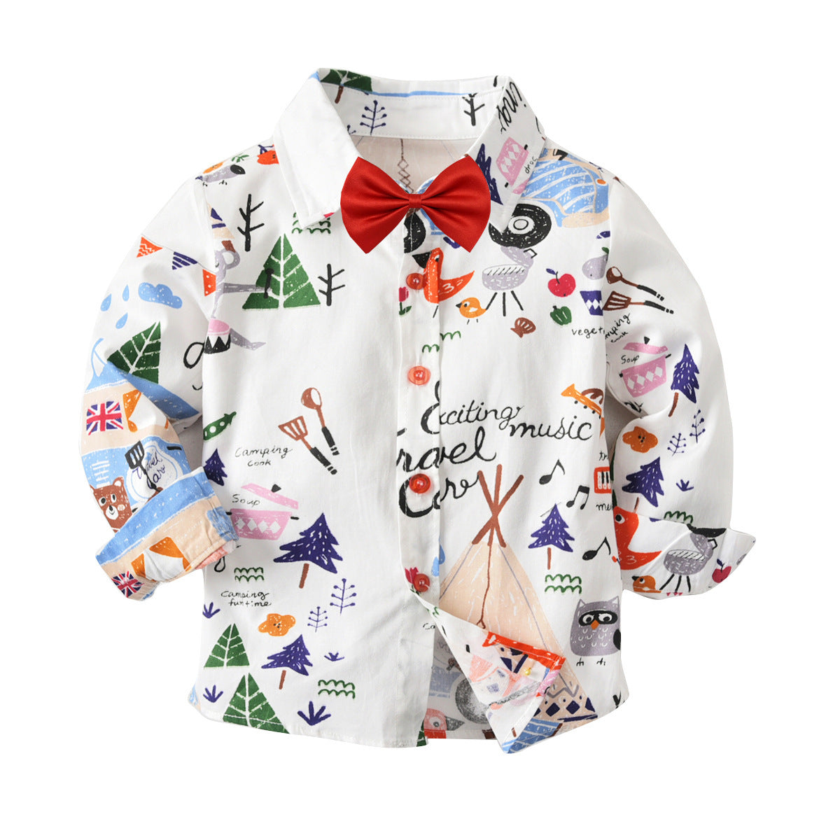 Baby boy long sleeve buttoning shirt