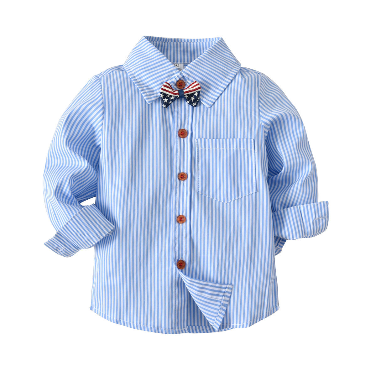 Baby boy long sleeve buttoning shirt