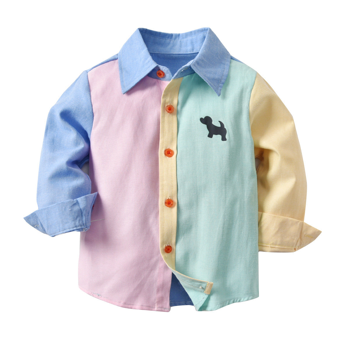 Baby boy long sleeve buttoning shirt
