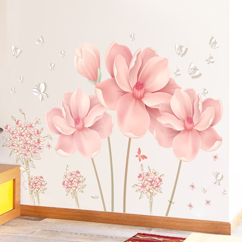 Bedroom Flower Self-adhesive Wall Sticker Room Decorations
