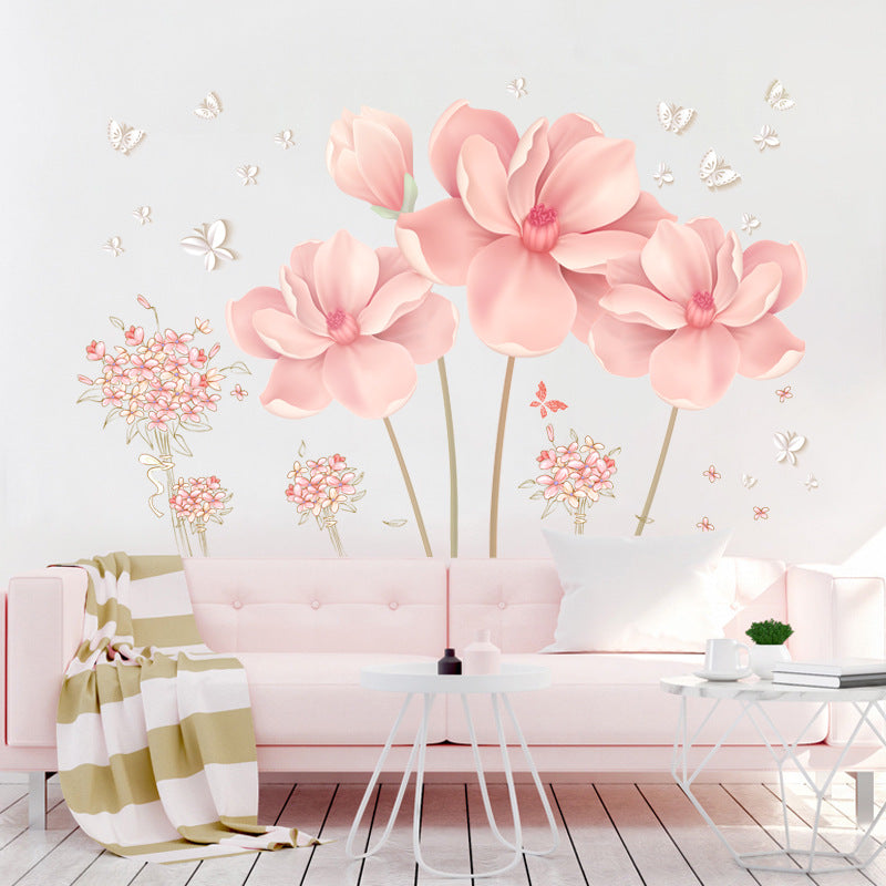 Bedroom Flower Self-adhesive Wall Sticker Room Decorations