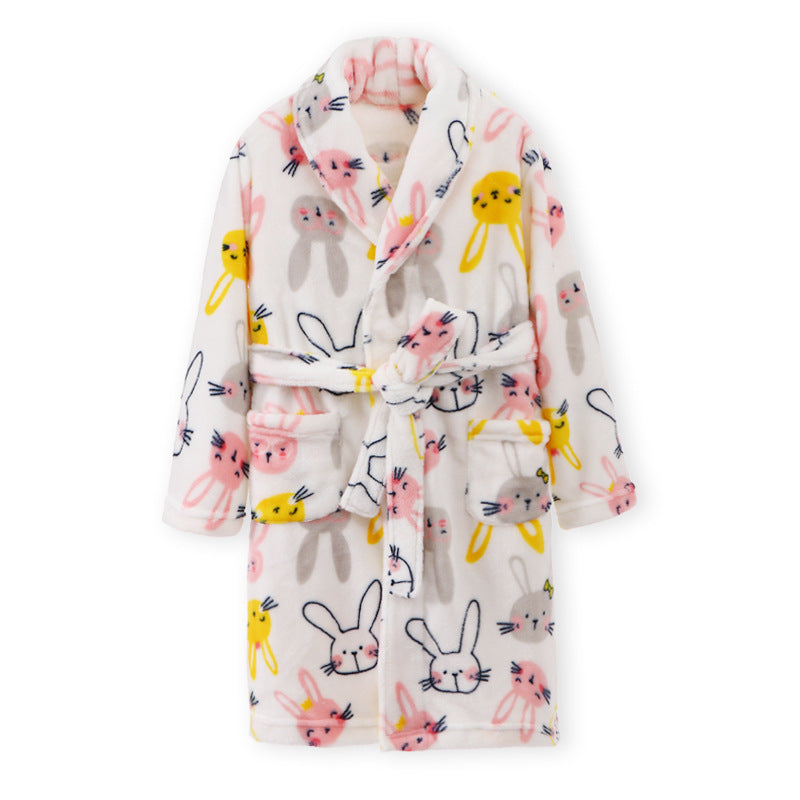 Children's Autumn And Winter Flannel Pajamas