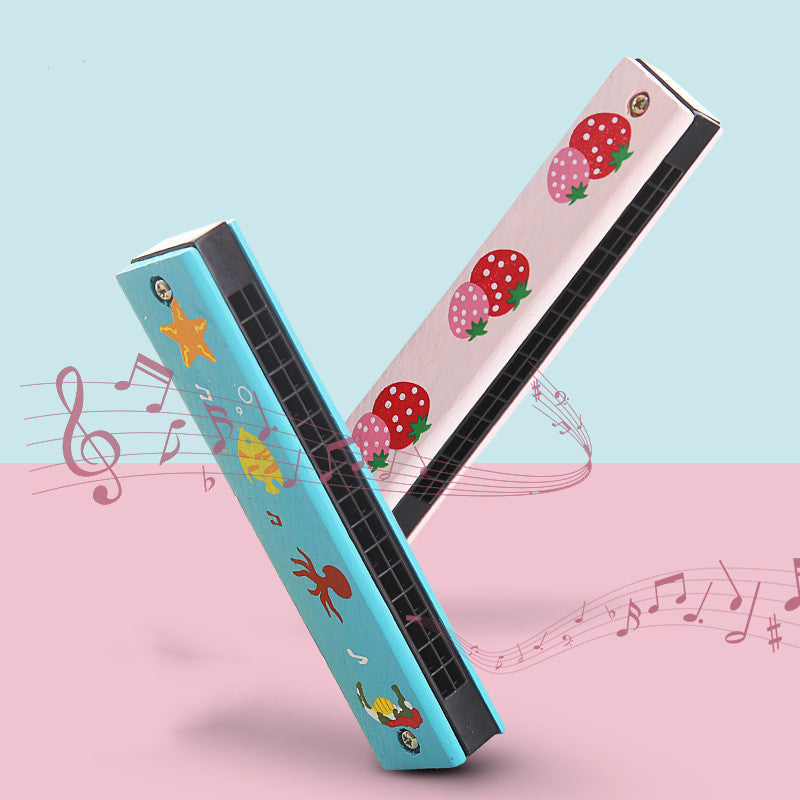 Children's Harmonica Wooden Educational Musical Toy - Kiddiez Corner