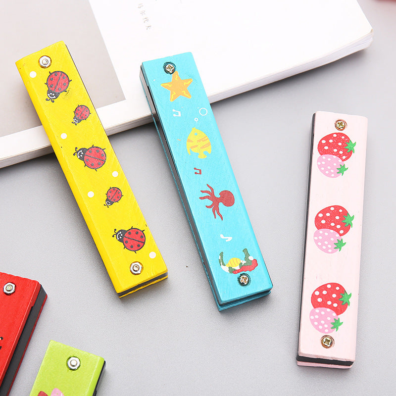 Children's Harmonica Wooden Educational Musical Toy - Kiddiez Corner