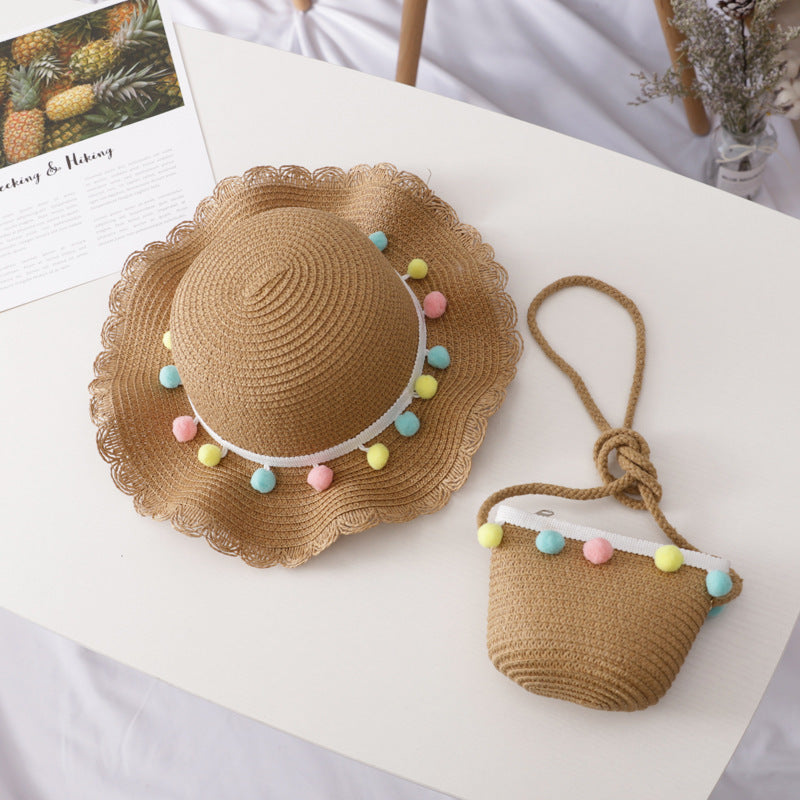 Children's Straw Hat Hand Bag Set - Kiddiez Corner