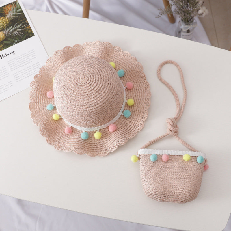 Children's Straw Hat Hand Bag Set - Kiddiez Corner