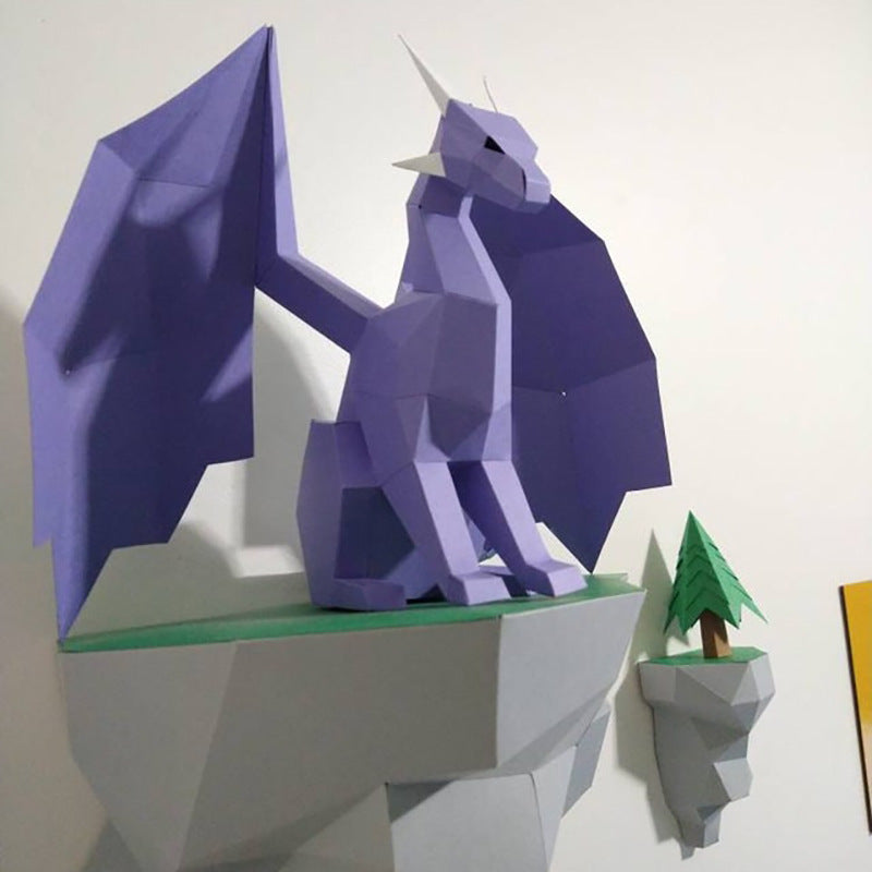Dragon Paper Model Sitting On The Island Wall Hanging Decorations