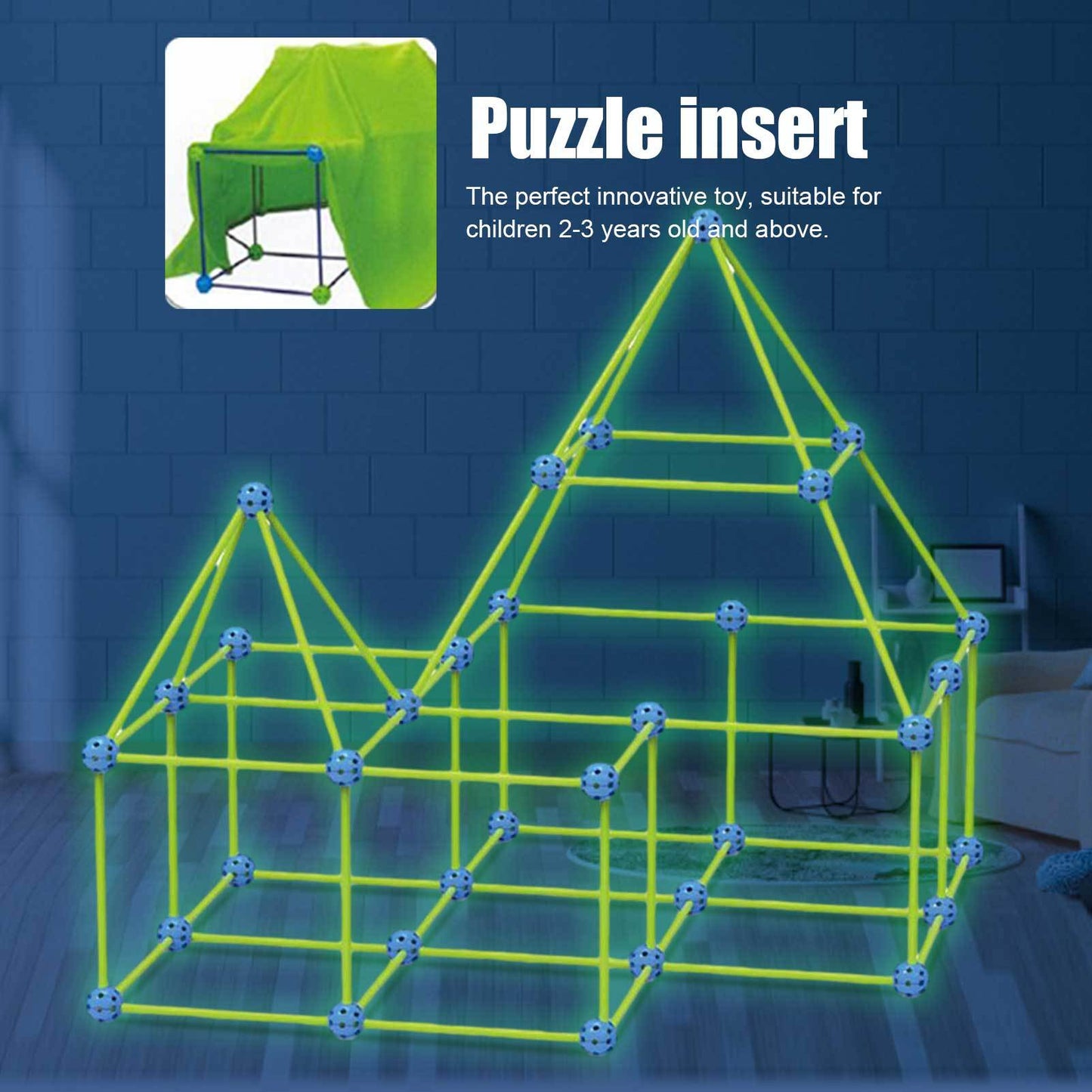 Fort Building Kit Construction Set Kids Toy Tents Fortress Builder