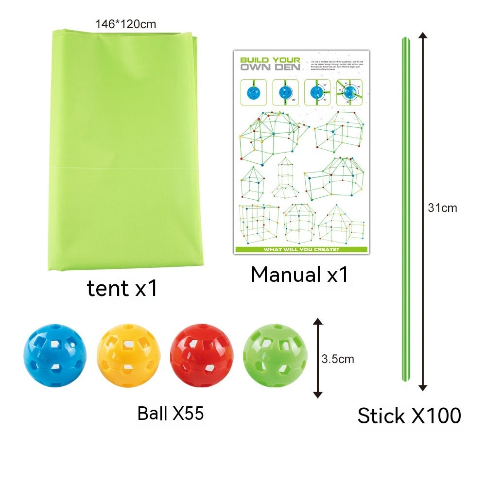 Fort Building Kit Construction Set Kids Toy Tents Fortress Builder