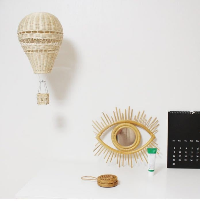 Handmade Woven Hot Air Balloon Decoration