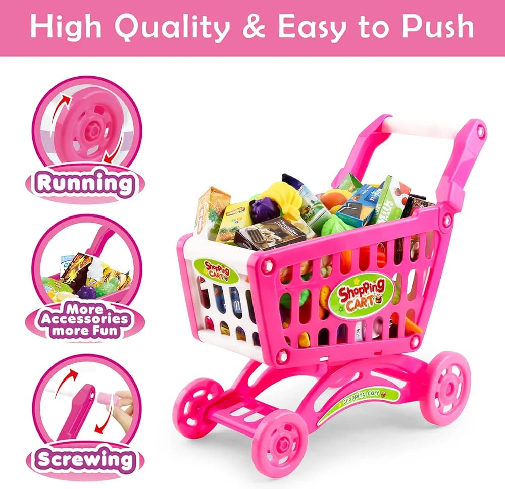 Pink Shopping Cart for Girls