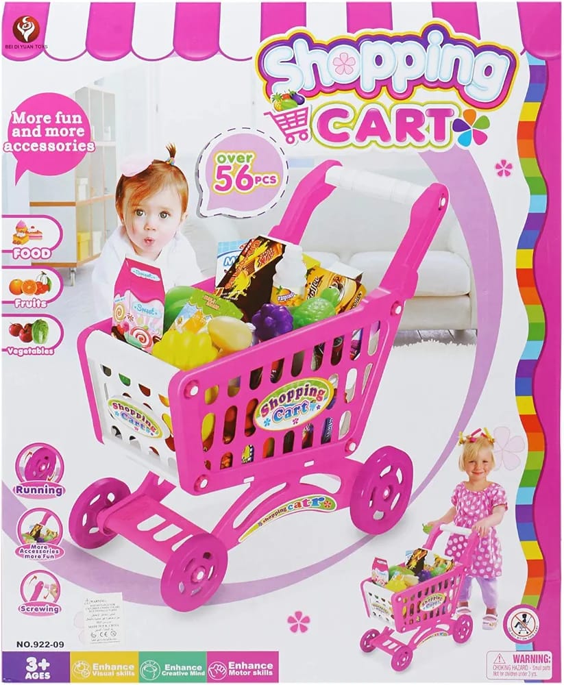 Pink Shopping Cart for Girls