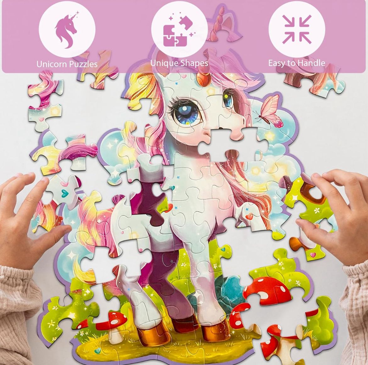 Glitter Unicorn Floor Puzzle - 45 Pce