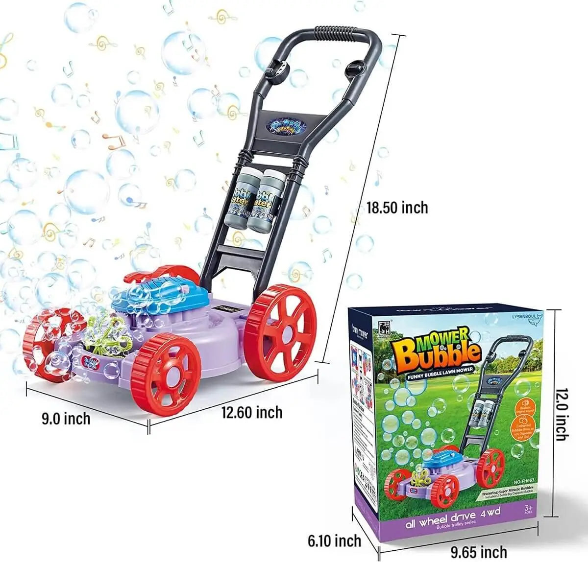 Interactive Musical Bubble Lawn Mower