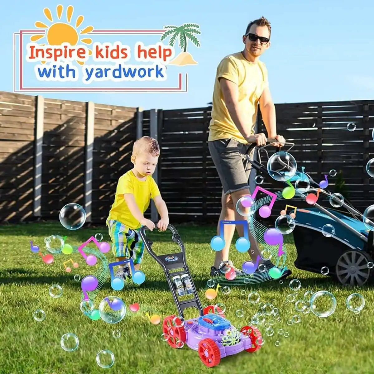 Interactive Musical Bubble Lawn Mower