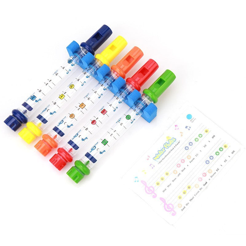 Kids Bathtime Fun Water Flutes 5pcs Set Bath Toys - Kiddiez Corner
