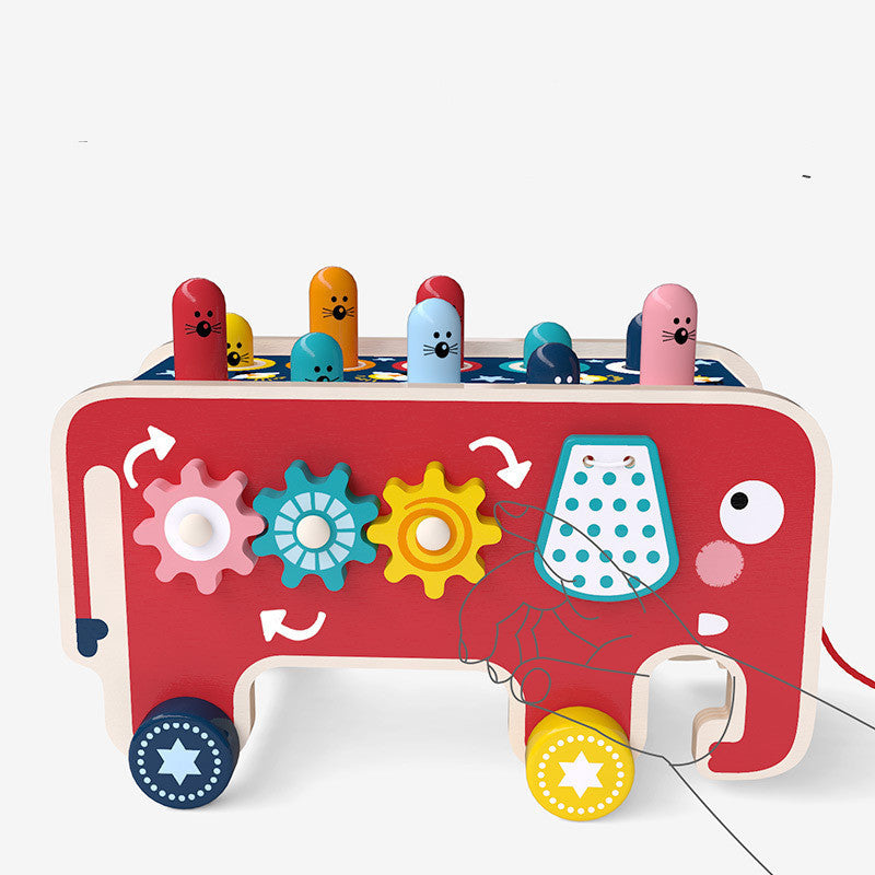 Montessori Toddlers Kids Wooden Pounding Bench Musical Toys - Kiddiez Corner