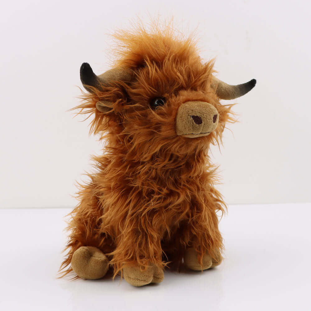 Cow Plush Toy Long Hair Soft Toy - Kiddiez Corner