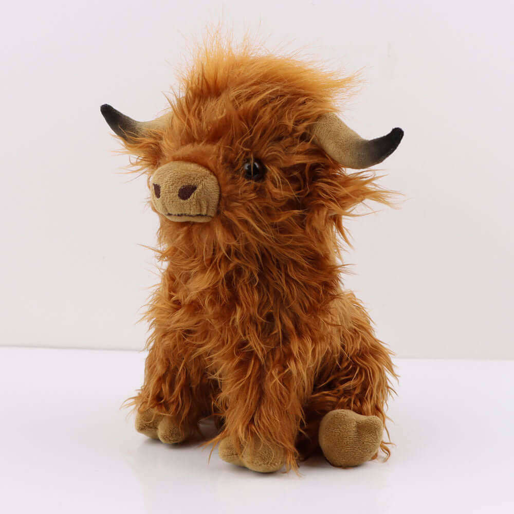 Cow Plush Toy Long Hair Soft Toy - Kiddiez Corner