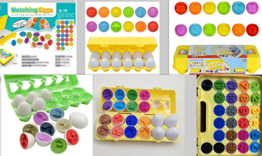 Shape Matching Sorters Eggs Toys For Kids Children