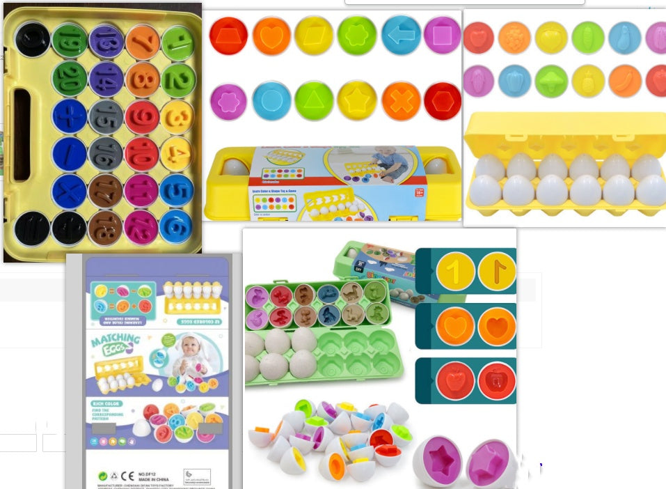 Shape Matching Sorters Eggs Toys For Kids Children