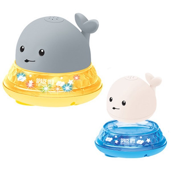Whale Floating Spraying Water Bath Toys With Light Music LED