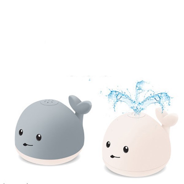 Whale Floating Spraying Water Bath Toys With Light Music LED