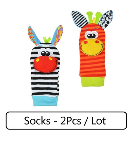Soft Animal Rattle Infant Newborn Toy Wrist Strap Baby Foot Socks