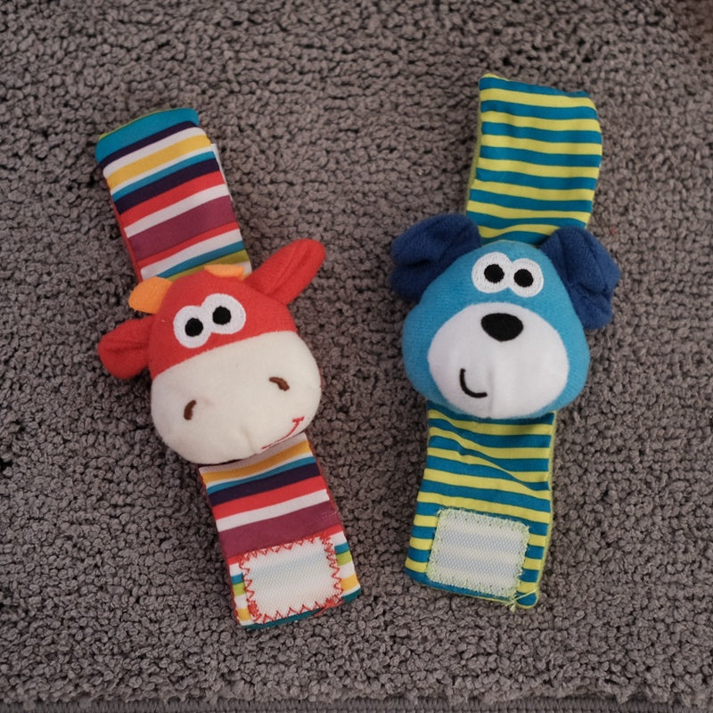 Soft Animal Rattle Infant Newborn Toy Wrist Strap Baby Foot Socks