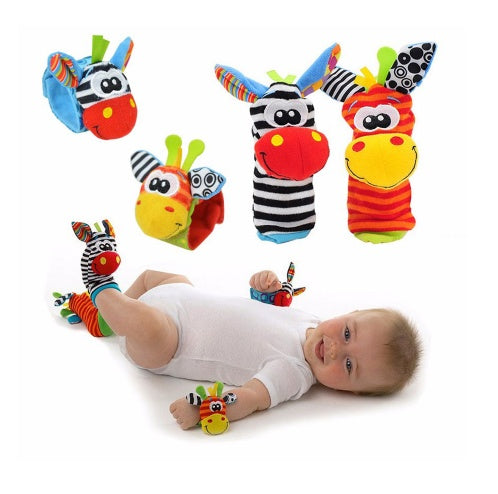 Soft Animal Rattle Infant Newborn Toy Wrist Strap Baby Foot Socks