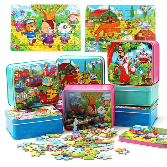 80PCS wooden educational toys educational puzzle